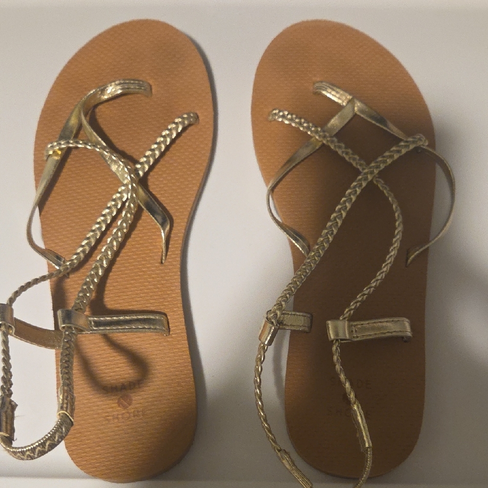 Gold Braided Women's Sandals